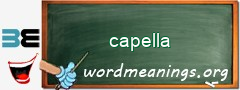 WordMeaning blackboard for capella